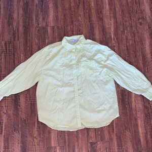 Old Navy Highlighter Yellow/Green Button-Down